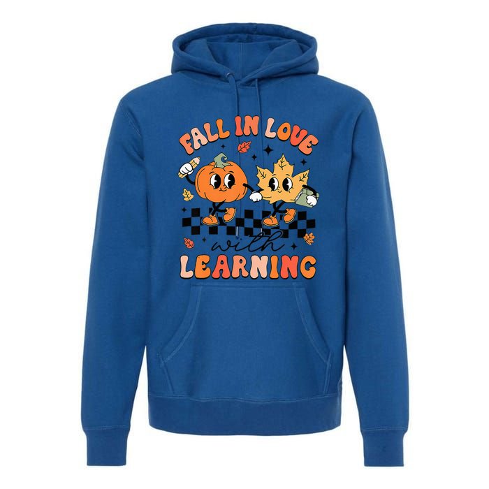 Halloween Fall In Love With Learning Thanksgiving Teacher Premium Hoodie