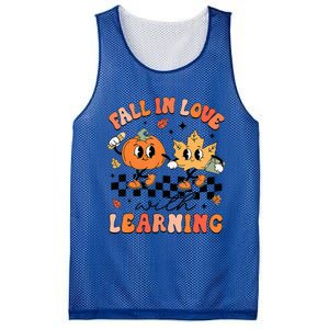 Halloween Fall In Love With Learning Thanksgiving Teacher Mesh Reversible Basketball Jersey Tank