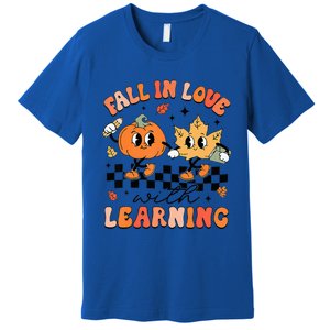 Halloween Fall In Love With Learning Thanksgiving Teacher Premium T-Shirt