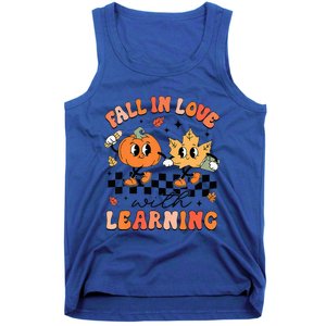 Halloween Fall In Love With Learning Thanksgiving Teacher Tank Top