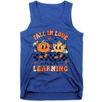 Halloween Fall In Love With Learning Thanksgiving Teacher Tank Top