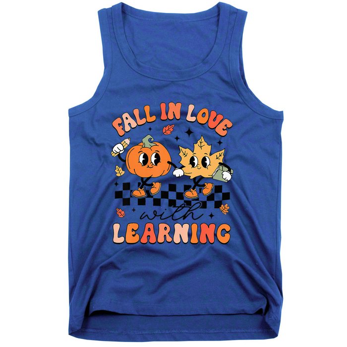 Halloween Fall In Love With Learning Thanksgiving Teacher Tank Top