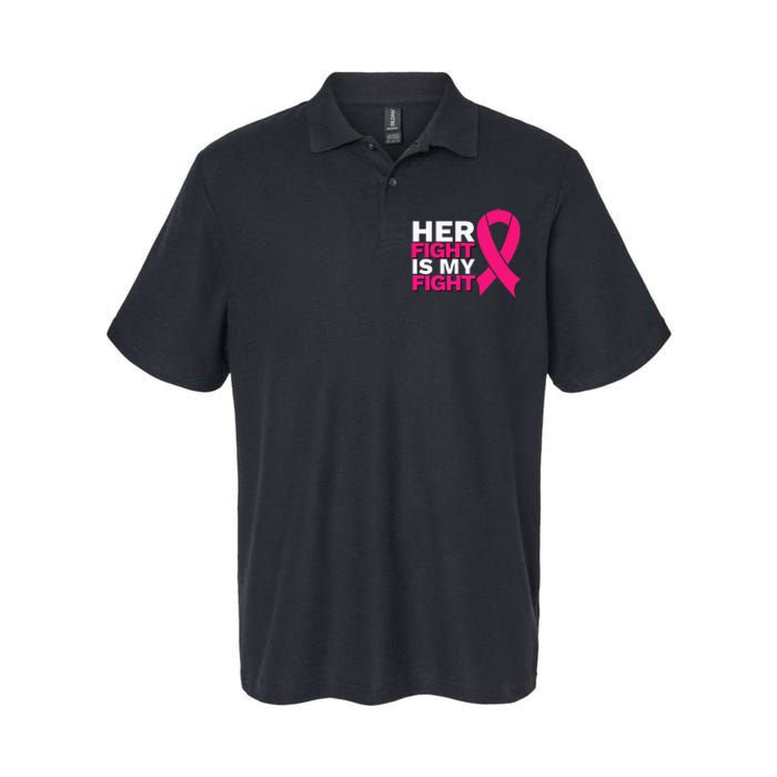 Her Fight Is My Fight Breast Cancer Awareness Family Support Softstyle Adult Sport Polo