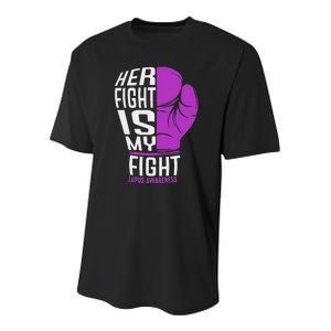 Her Fight Is My Fight Sle Lupus Awareness Support Gift Youth Performance Sprint T-Shirt