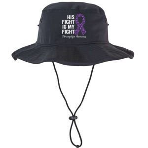 His Fight Is My Fight Purple Ribbon Fibromyalgia Awareness Gift Legacy Cool Fit Booney Bucket Hat