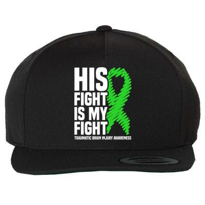His Fight Is My Fight Traumatic Brain Injury Awareness Wool Snapback Cap