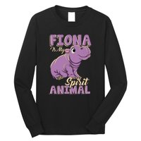 Hippo Fiona Is My Spirit Animal Funny Long Sleeve Shirt