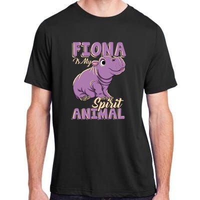 Hippo Fiona Is My Spirit Animal Funny Adult ChromaSoft Performance T-Shirt