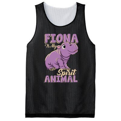 Hippo Fiona Is My Spirit Animal Funny Mesh Reversible Basketball Jersey Tank