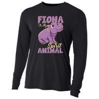 Hippo Fiona Is My Spirit Animal Funny Cooling Performance Long Sleeve Crew