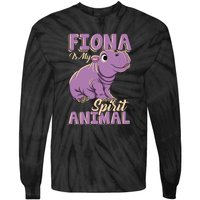 Hippo Fiona Is My Spirit Animal Funny Tie-Dye Long Sleeve Shirt