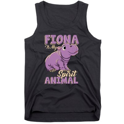 Hippo Fiona Is My Spirit Animal Funny Tank Top