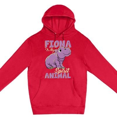 Hippo Fiona Is My Spirit Animal Funny Premium Pullover Hoodie