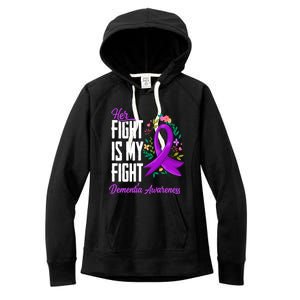 Her Fight Is My Fight Detia Awareness Gift Women's Fleece Hoodie