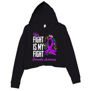 Her Fight Is My Fight Detia Awareness Gift Crop Fleece Hoodie