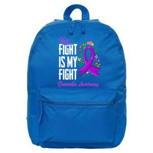 Her Fight Is My Fight Detia Awareness Gift 16 in Basic Backpack