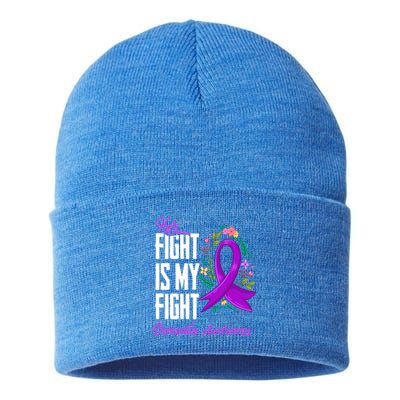 Her Fight Is My Fight Detia Awareness Gift Sustainable Knit Beanie