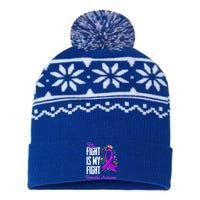 Her Fight Is My Fight Detia Awareness Gift USA-Made Snowflake Beanie