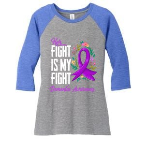 Her Fight Is My Fight Detia Awareness Gift Women's Tri-Blend 3/4-Sleeve Raglan Shirt