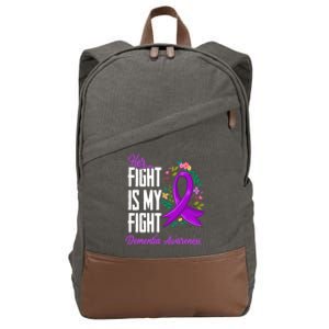 Her Fight Is My Fight Detia Awareness Gift Cotton Canvas Backpack