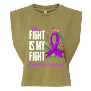 Her Fight Is My Fight Detia Awareness Gift Garment-Dyed Women's Muscle Tee