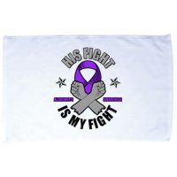 His Fight Is My Fight Alzheimer's Awareness Microfiber Hand Towel