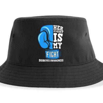 Her Fight Is My Fight Boxing Glove Diabetes Awareness Month Sustainable Bucket Hat