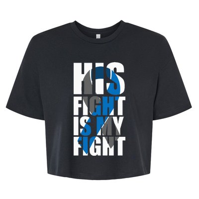 His fight is my fight Diabetes Bella+Canvas Jersey Crop Tee