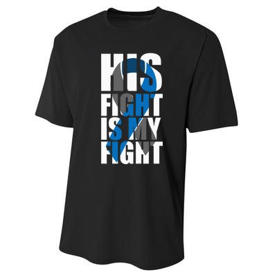 His fight is my fight Diabetes Performance Sprint T-Shirt