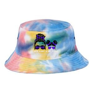 Her Fight Is My Fight | Epilepsy Survivor Purple Ribbon Tie Dye Newport Bucket Hat