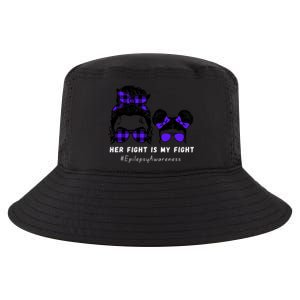 Her Fight Is My Fight | Epilepsy Survivor Purple Ribbon Cool Comfort Performance Bucket Hat