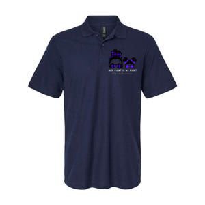 Her Fight Is My Fight | Epilepsy Survivor Purple Ribbon Softstyle Adult Sport Polo