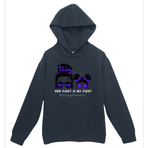 Her Fight Is My Fight | Epilepsy Survivor Purple Ribbon Urban Pullover Hoodie