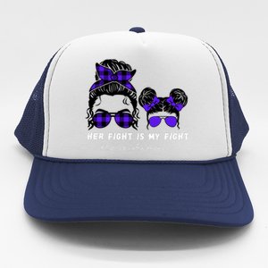 Her Fight Is My Fight | Epilepsy Survivor Purple Ribbon Trucker Hat