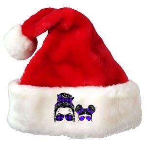 Her Fight Is My Fight | Epilepsy Survivor Purple Ribbon Premium Christmas Santa Hat