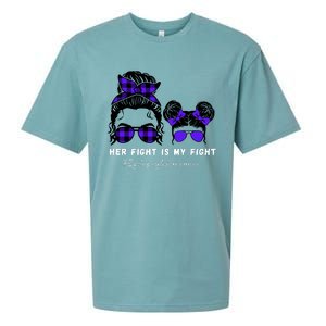 Her Fight Is My Fight | Epilepsy Survivor Purple Ribbon Sueded Cloud Jersey T-Shirt