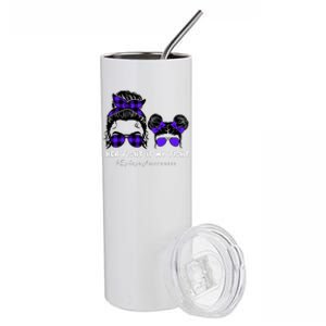 Her Fight Is My Fight | Epilepsy Survivor Purple Ribbon Stainless Steel Tumbler