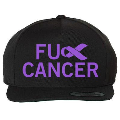 His Fight Is Our Fight. Cancer Awareness Fuck Cancer Wool Snapback Cap