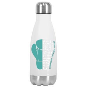 Her Fight Is My Fight Sexual Assault Awareness Boxing Glove Great Gift Stainless Steel Insulated Water Bottle