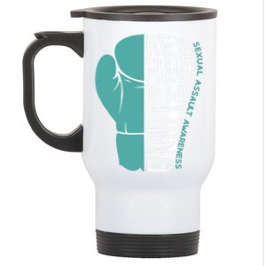 Her Fight Is My Fight Sexual Assault Awareness Boxing Glove Great Gift Stainless Steel Travel Mug