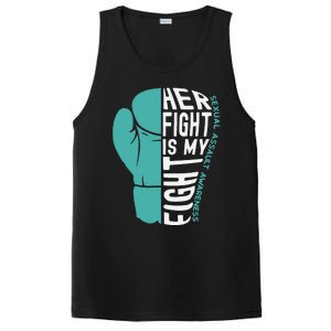 Her Fight Is My Fight Sexual Assault Awareness Boxing Glove PosiCharge Competitor Tank