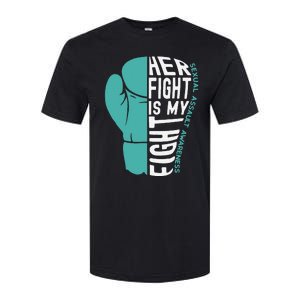 Her Fight Is My Fight Sexual Assault Awareness Boxing Glove Softstyle CVC T-Shirt