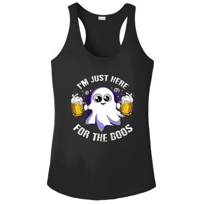 Halloween Funny I'm Just Here For The Boos Ladies PosiCharge Competitor Racerback Tank