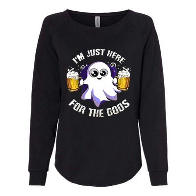 Halloween Funny I'm Just Here For The Boos Womens California Wash Sweatshirt