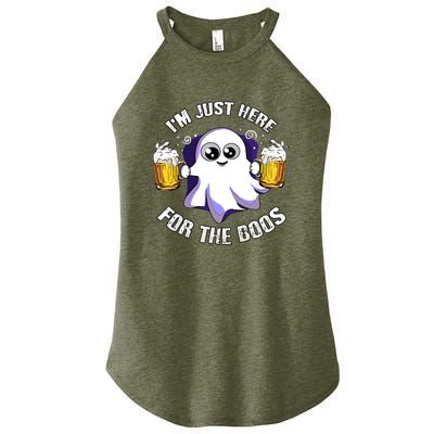 Halloween Funny I'm Just Here For The Boos Women's Perfect Tri Rocker Tank