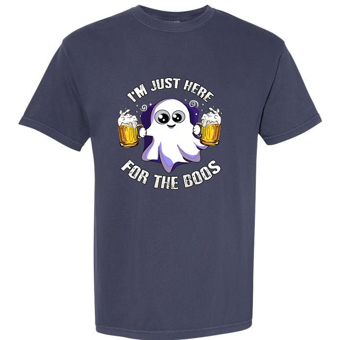 Halloween Funny I'm Just Here For The Boos Garment-Dyed Heavyweight T-Shirt