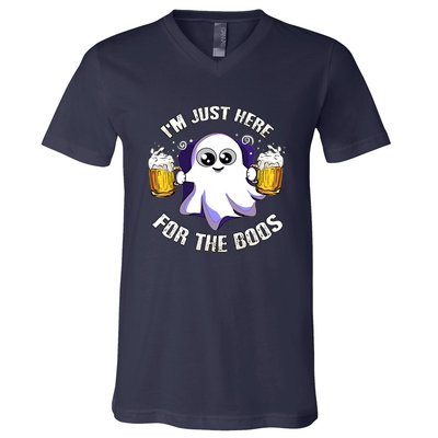 Halloween Funny I'm Just Here For The Boos V-Neck T-Shirt