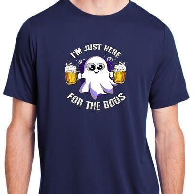 Halloween Funny I'm Just Here For The Boos Adult ChromaSoft Performance T-Shirt