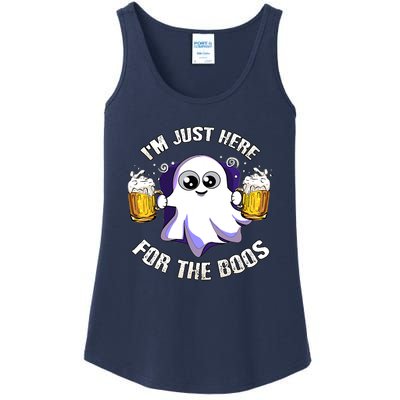 Halloween Funny I'm Just Here For The Boos Ladies Essential Tank