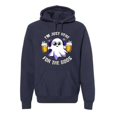 Halloween Funny I'm Just Here For The Boos Premium Hoodie